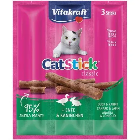 Vk cat stick mini anatra e coniglio 3 x 18 gr