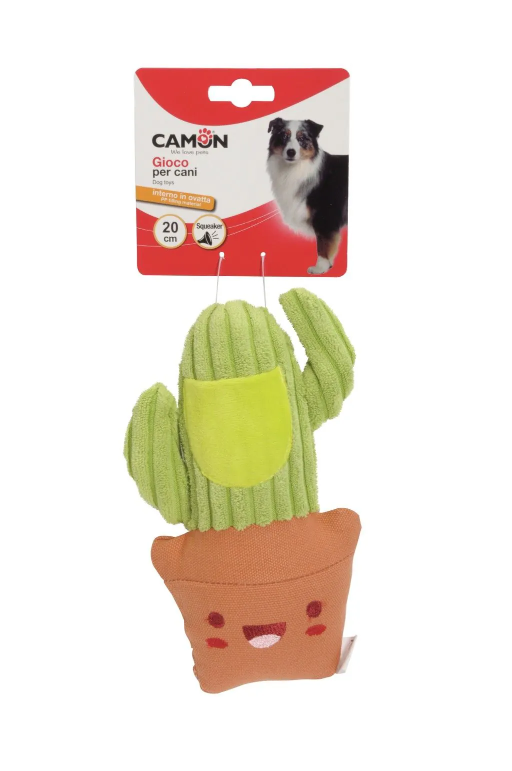 Gioco cane soggetti vari con squeaker 20 cm