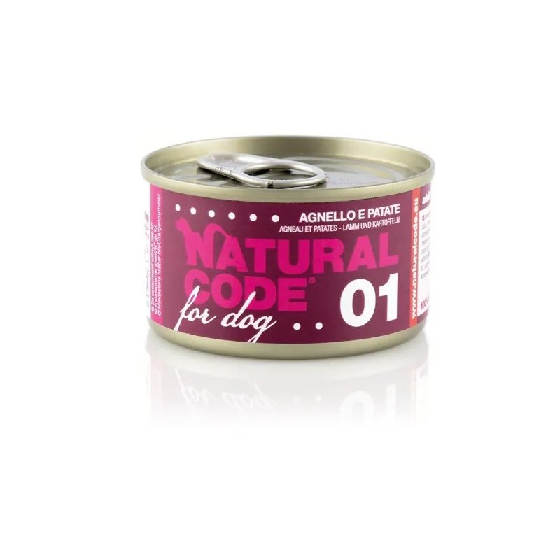 Natural code cane agnello e patate lattina 90 gr