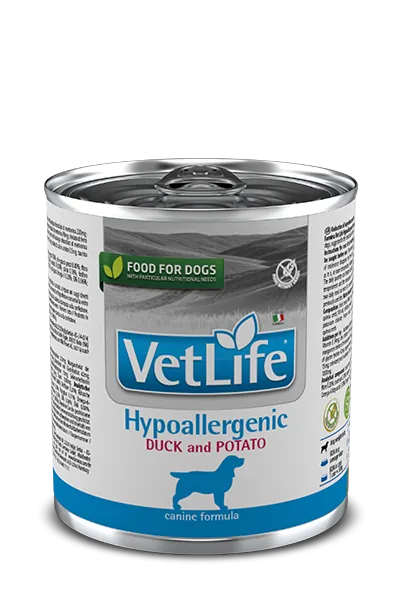 Vet life dog hypoallergenic anatra e patate 300 gr