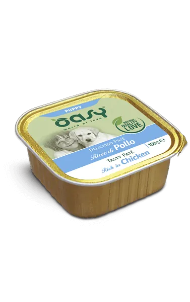 Oasy dog delizioso pate' puppy vaschetta 150 gr