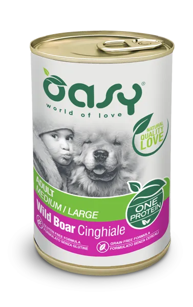 Oasy dog one cinghiale lattina 400 gr