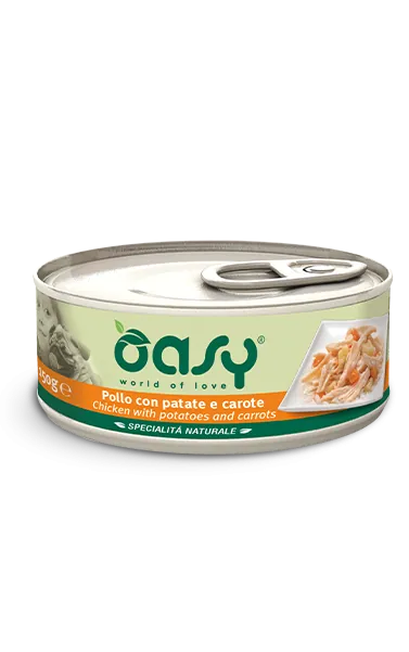 Oasy dog pollo patate e carote lattina 150 gr