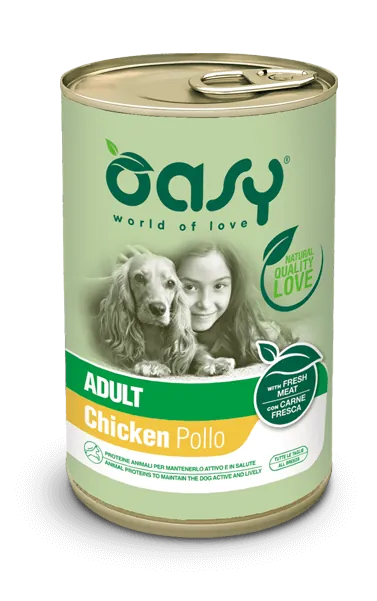Oasy dog lifestage pollo lattina 400 gr
