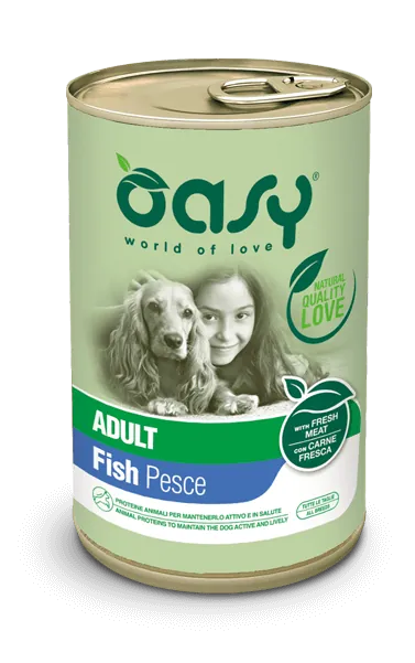 Oasy dog lifestage pesce lattina 400 gr