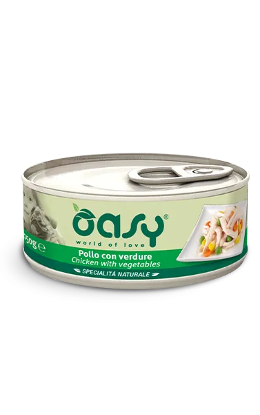 Oasy dog pollo e verdure lattina 150 gr