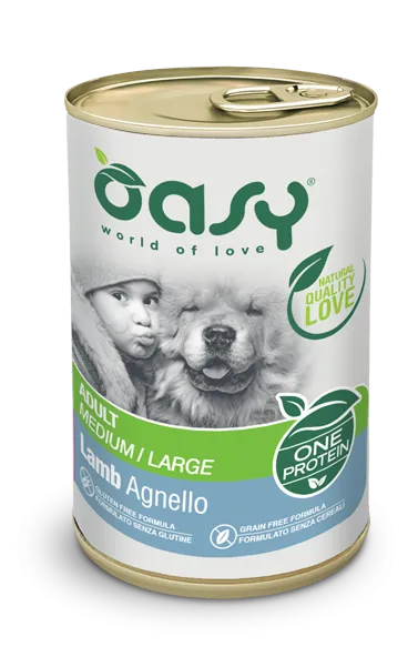 Oasy dog one agnello lattina 400 gr