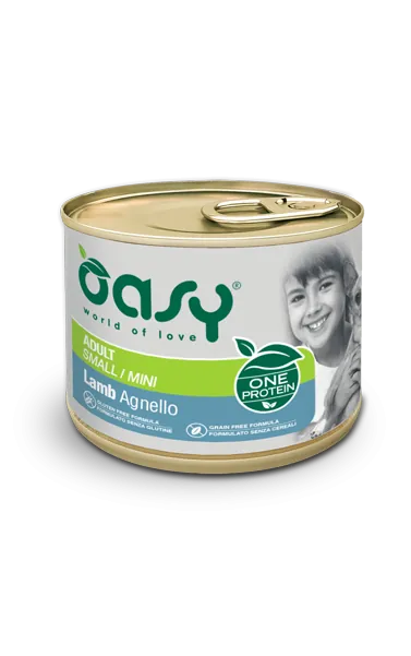 Oasy dog one adul small agnello lattina 200 gr