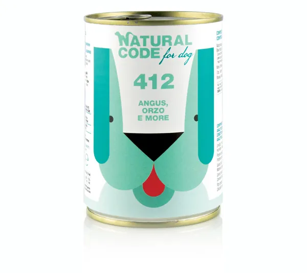 Natural code cane angus orzo e more lattina 400 gr