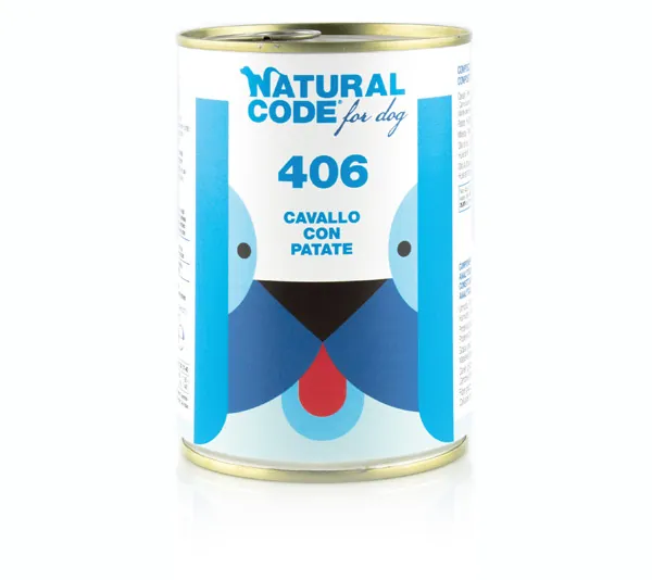 Natural code cane cavallo e patate lattina 400 gr