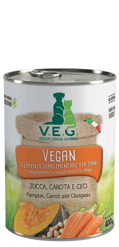 Aequilibria dog vegan zucca e carote 400 gr