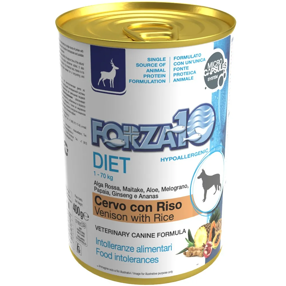 Forza 10 cane diet patè cervo e riso lattina 400 gr