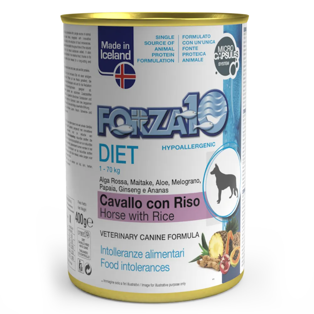 Forza 10 cane diet patè cavallo e riso lattina 400 gr