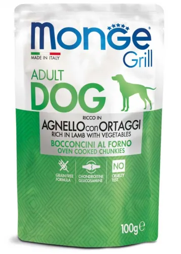 Grill dog agnello e ortaggi bustina 100 gr
