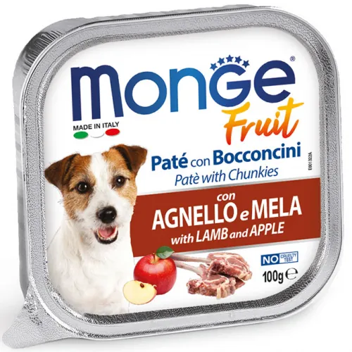 Monge fresh dog agnello e mela vaschetta 100 gr