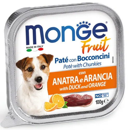Monge fresh dog anatra e arancia vaschetta 100 gr