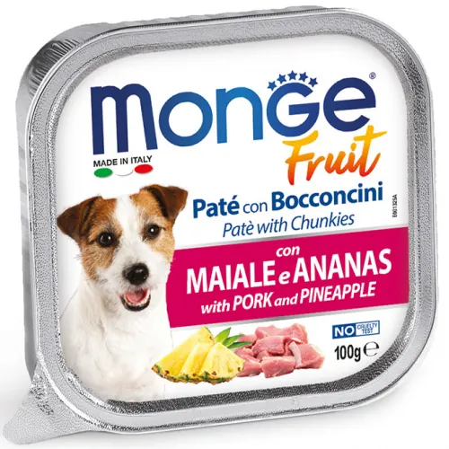 Monge fresh dog maiale e ananas vaschetta 100 gr