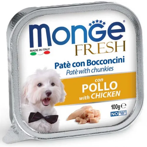 Monge fresh dog pollo vaschetta 100 gr