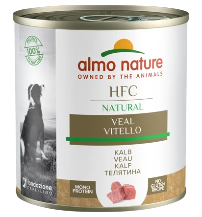 Hfc dog natural vitello lattina 290 gr