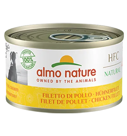 Hfc dog natural filetto di pollo lattina 95 gr