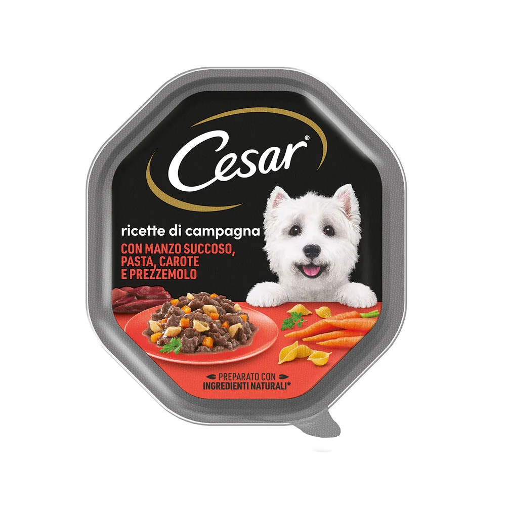 Cesar ricette di campagna manzo con pasta e carote 150 gr