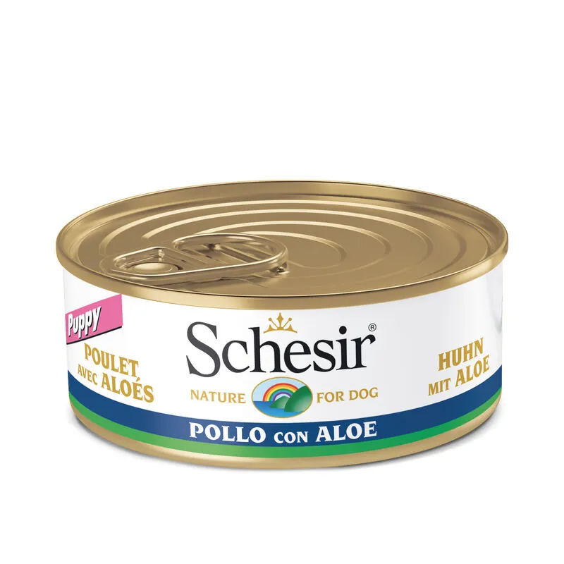Schesir cane puppy pollo e aloe lattina 150 gr