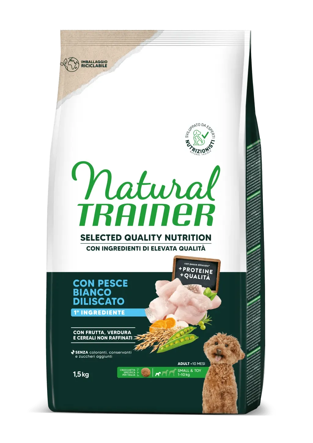 Trainer natural selected dog adult mini pesce 1,5