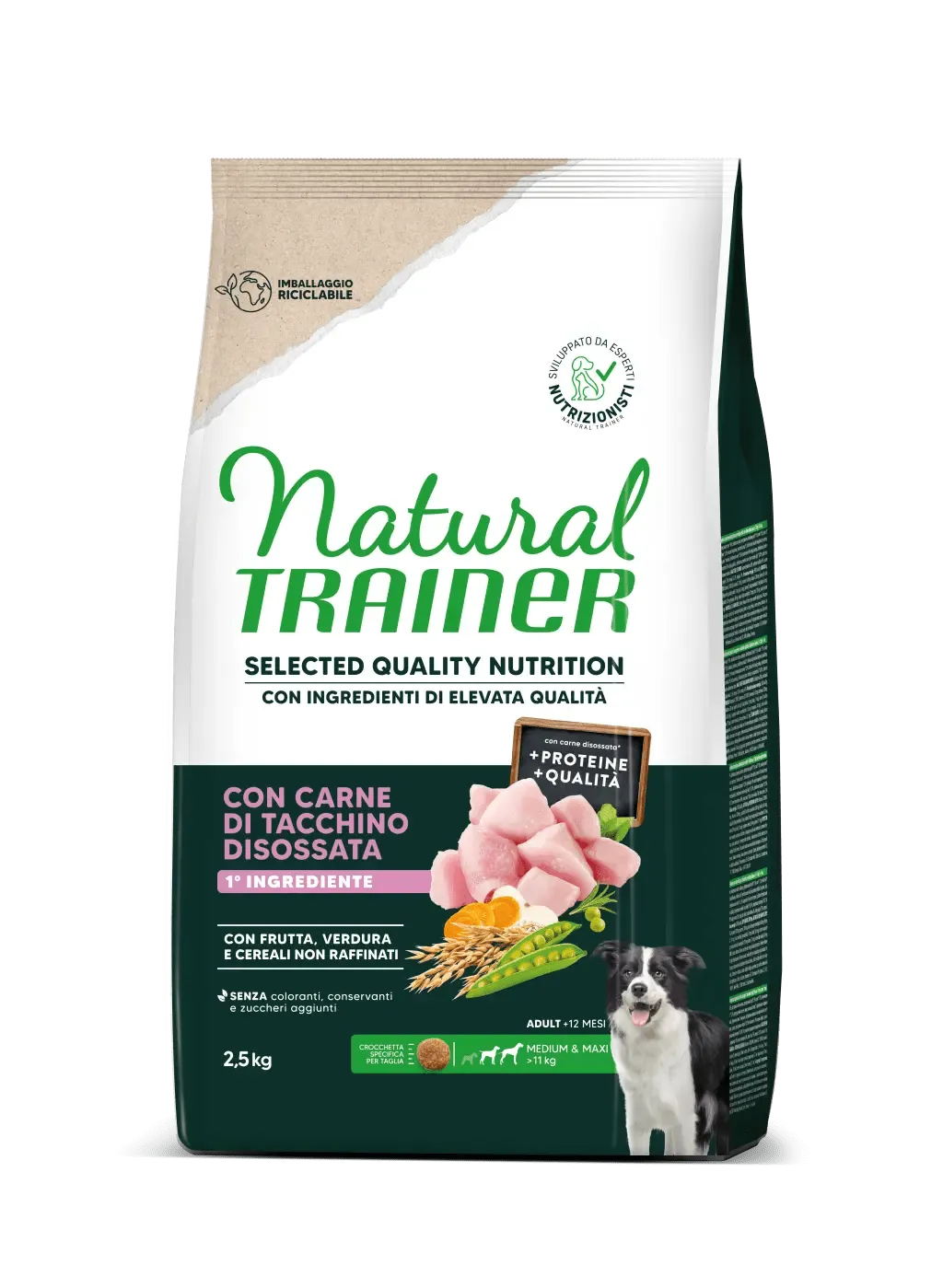 Trainer natural selected dog adult medio-maxi tacchino 2,5