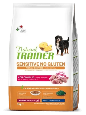 Trainer natural dog sensitive adult medium maxi coniglio 12 kg