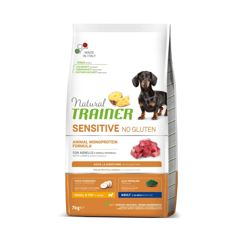 Trainer natural dog sensitive adult mini agnello 7 kg