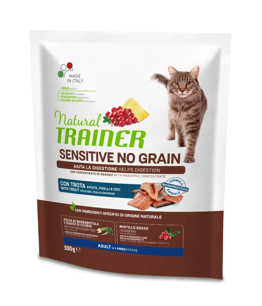 Trainer natural cat sterilized salmone 300 gr