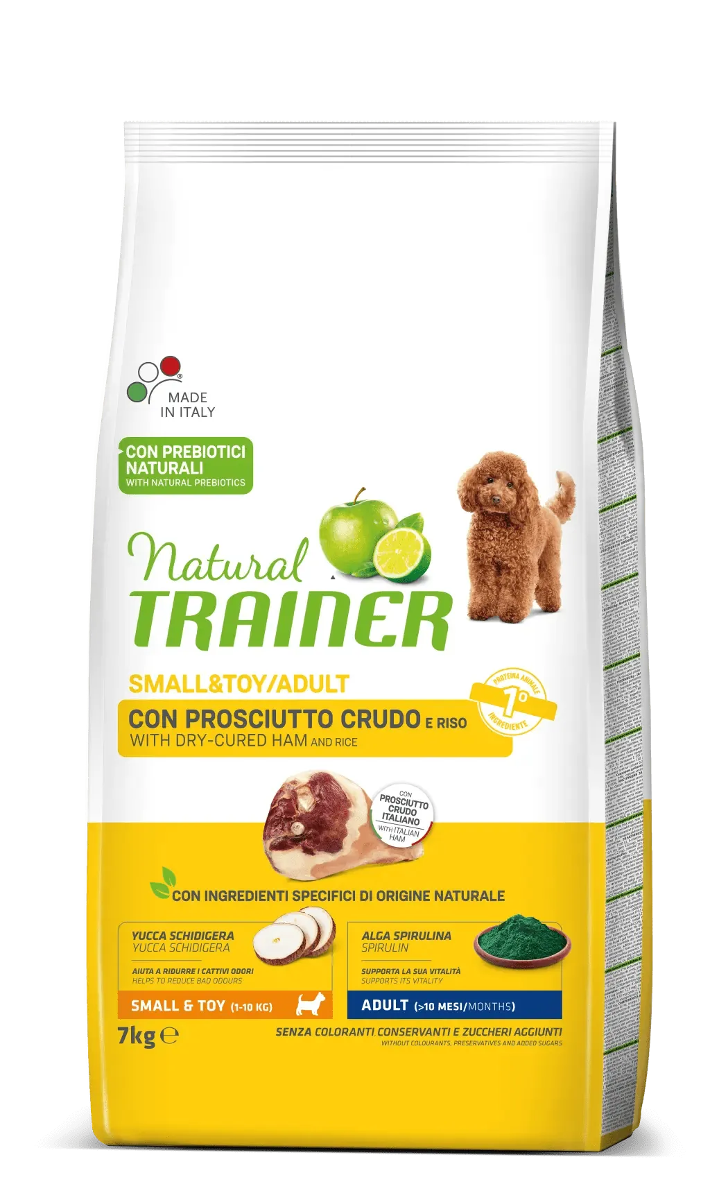 Trainer natural dog adult mini prosciutto e riso 7 kg