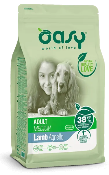 Oasy dog adult medium agnello 12 kg