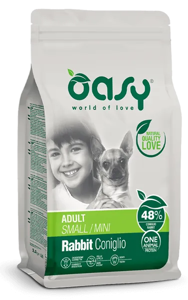 Oasy dog one adult small coniglio 2,5 kg