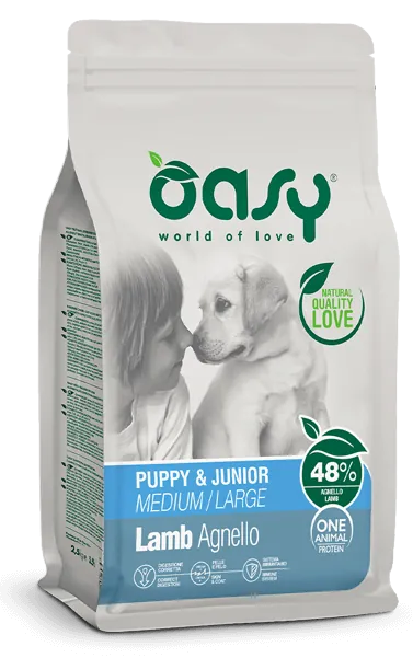 Oasy dog one puppy agnello 2,5 kg