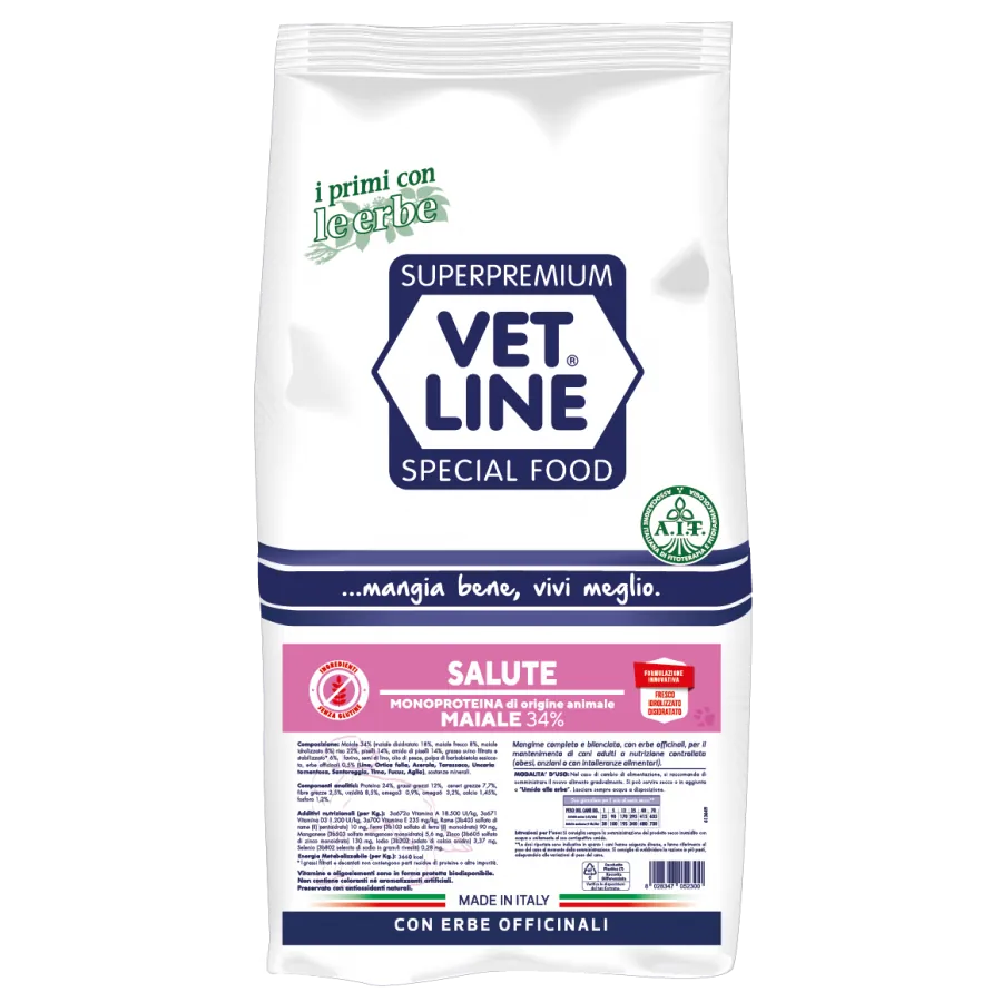 Vet line salute medio maxi maiale 3 kg