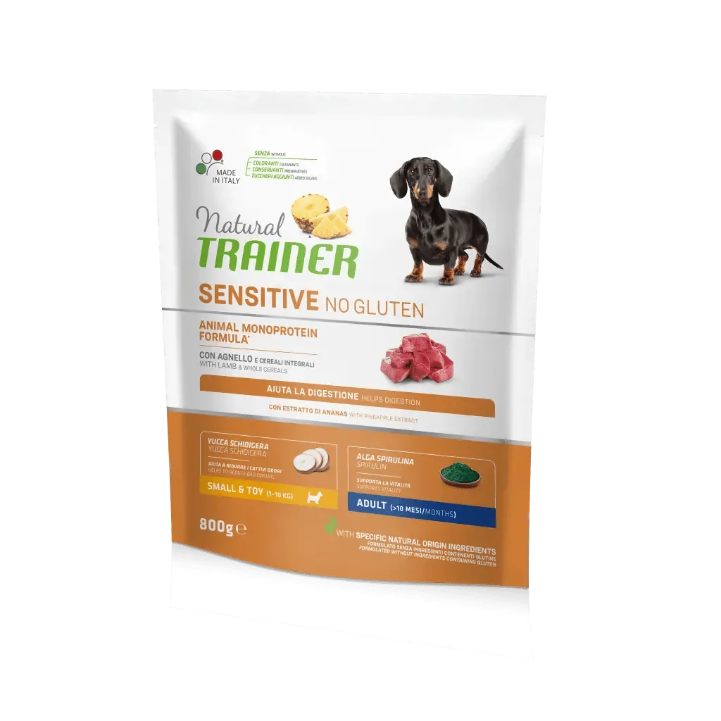 Trainer natural dog sensitive adult mini agnello 800 gr