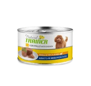 Trainer natural dog adult mini pollo e riso lattina 150 gr