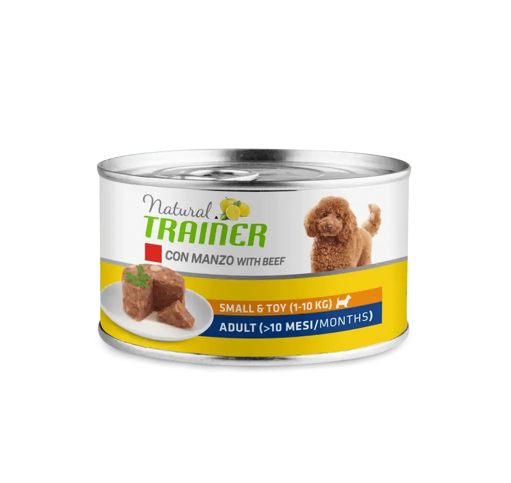 Trainer natural dog adult mini manzo e riso lattina 150 gr