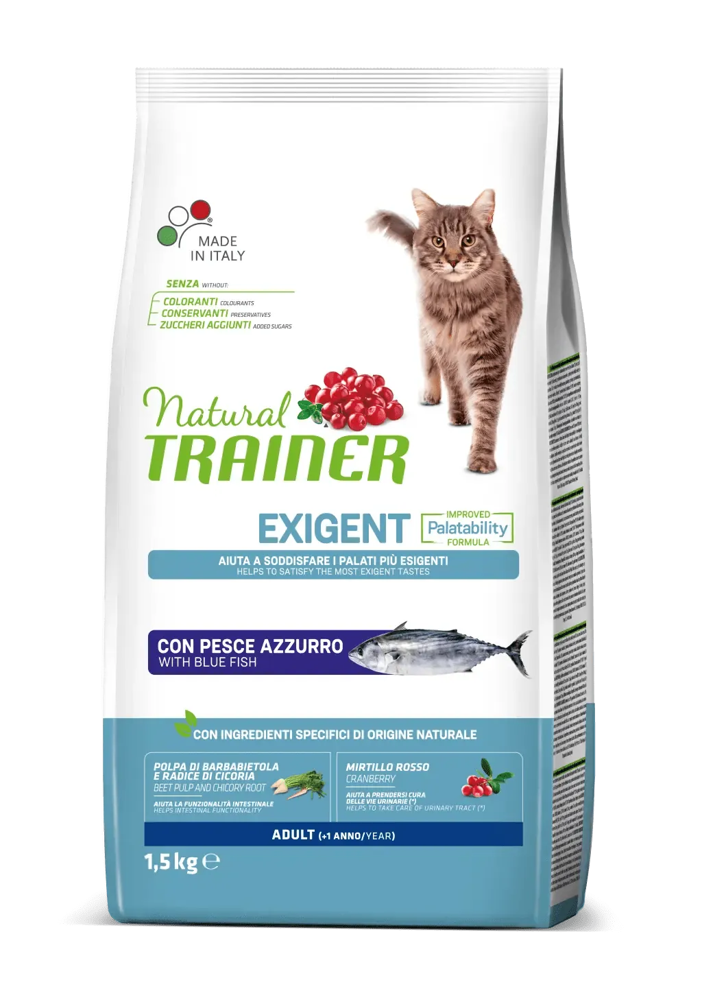 Trainer natural cat exigent pesce 1,5 kg