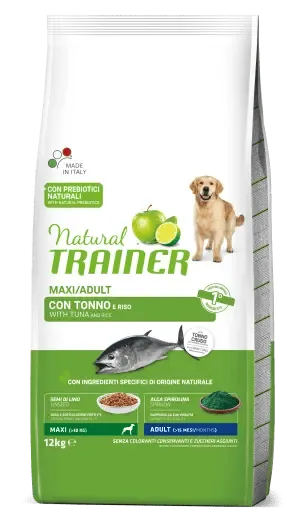 Trainer natural dog adult maxi tonno 12 kg