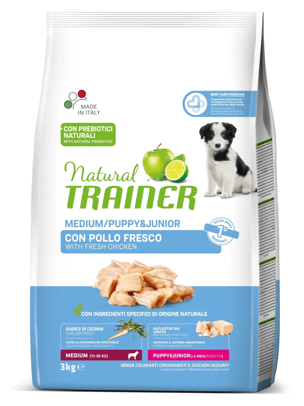 Trainer natural dog puppy & junior medium 3 kg