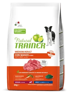 Trainer natural dog adult medium manzo 3 kg