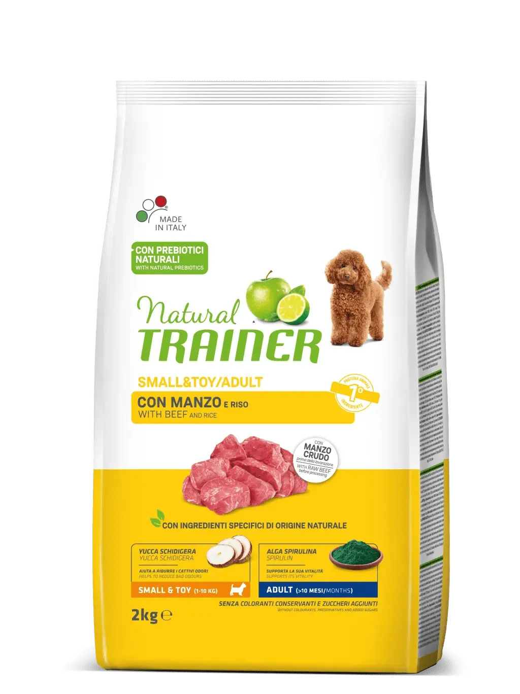 Trainer natural dog adult mini manzo e riso 2 kg
