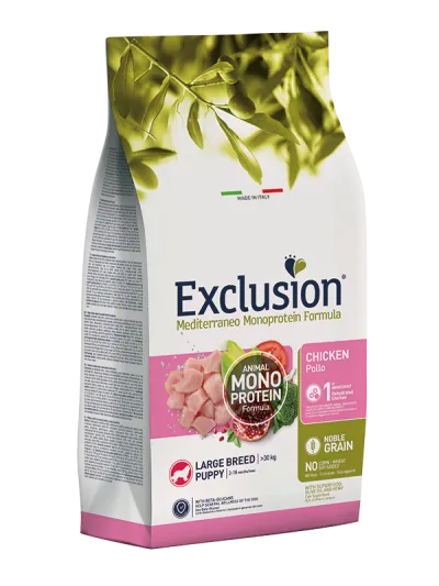 Exclusion dog mediterraneo puppy pollo maxi 12 kg