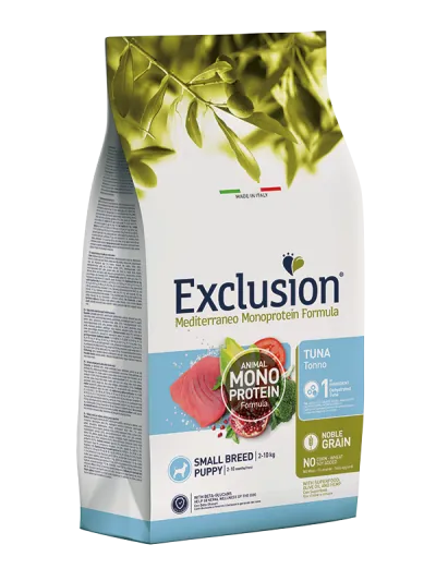 Exclusion dog mediterraneo puppy tonno small 2 kg
