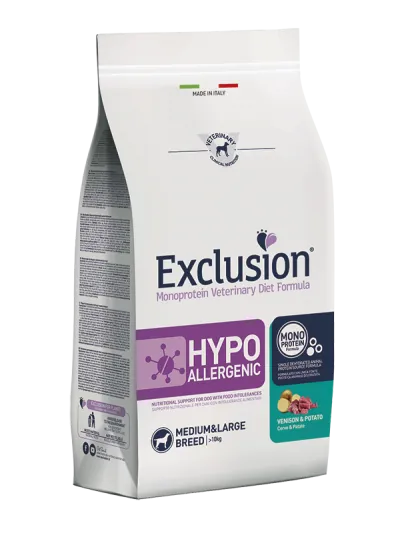 Exclusion dog hypo cervo e patate medio/maxi 12 kg