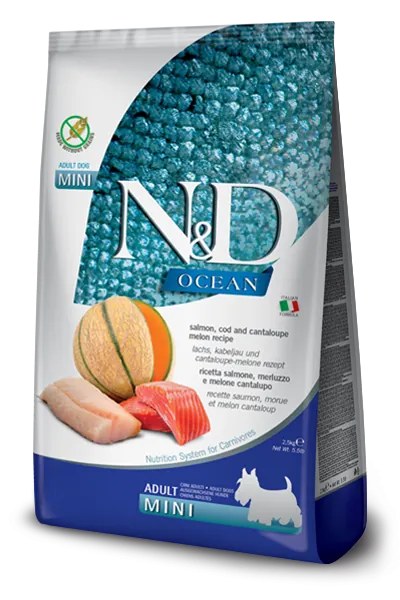 Nd dog ocean salmone merluzzo e cantalupo adult mini 7 kg