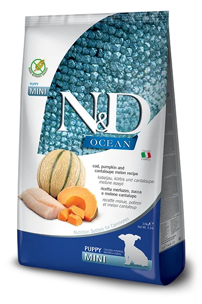 Nd dog ocean zucca merluzzo cantalupo puppy mini 2,5 kg