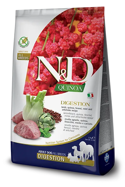 Nd dog quinoa digestion agnello e finocchio medio maxi 7 kg